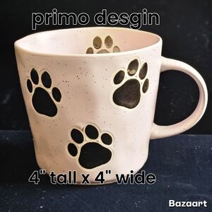 Prima Pink Paw Print Mug | Dog Paws Mug In Pink Coffee / Tea